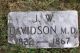 Gravestone of Dr. James W Davidson